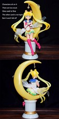 19.5cm Sailor Moon Tsukino Usagi Princess Serenity Action Figure Collectible Gif