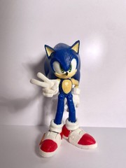 JAKKS Pacific CUSTOM Sonic the Hedgehog 4″ Action Figure 3D PRINTED