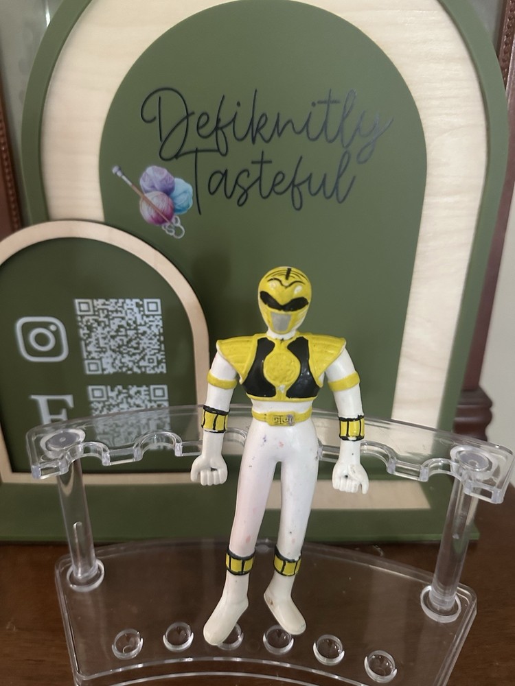 1994 POWER RANGERS White Ranger AF Bendable Rubber Bend-Em Jason David Frank VTG