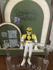 1994 POWER RANGERS White Ranger AF Bendable Rubber Bend-Em Jason David Frank VTG
