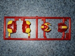 Bandai Rockman X Mega Man Armor Double Impact CLEAR ORANGE HELMET CHEST Part Lot