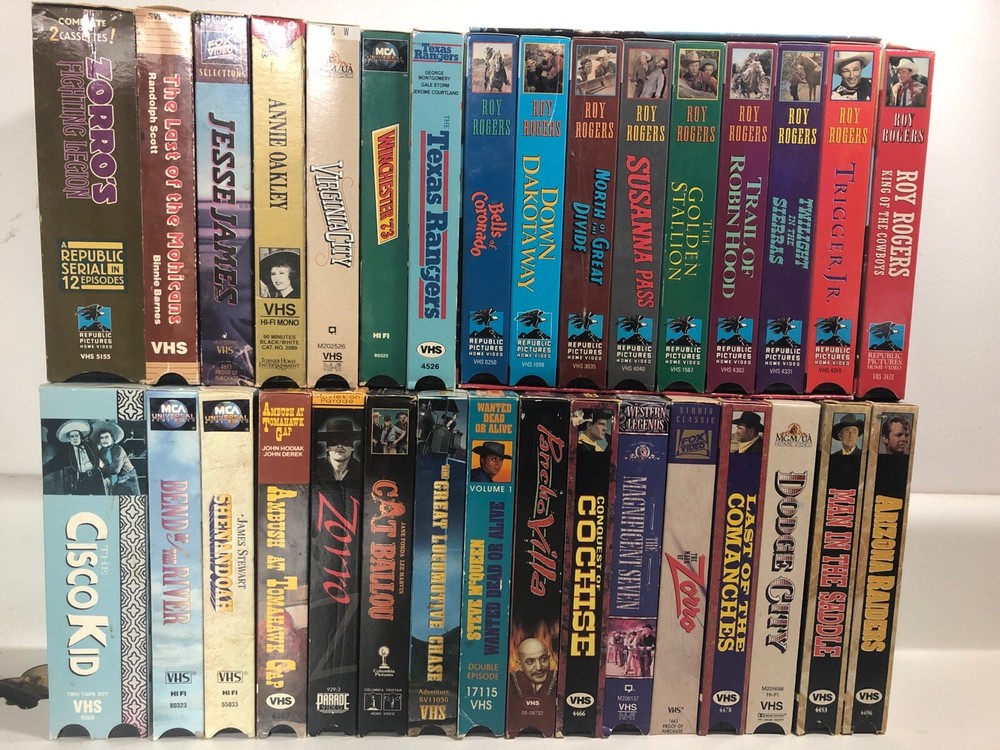 WESTERN MOVIES VHS $0.99 cents each! CHEAP VHS TAPES Buy 2 get 50% off