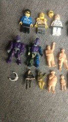 Lego action figures men and some little guys varies