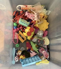 Lg Box Or Appx 3 Lb Of Random Toys For Boys & Girls Fun For Kids Some may be Vtg