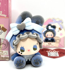 MJ Studio Lucky Emma Bunny Collector Debut Series Midnight Puff Flocked Figure