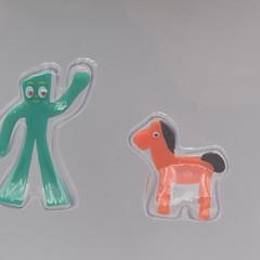 World’s Smallest Gumby Bendable Figure Set Gumby & Horse Green/Orange