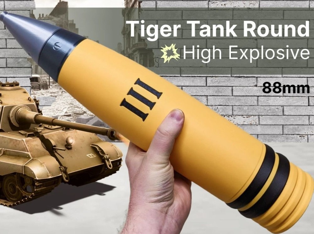 1/1 German WWII Tiger Tank 88mm HE Shell Model Kit Military Collectible Static