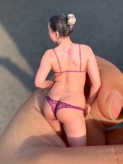 Painted 1/16 1/18 1/12 Cheerleader Statue Dispaly For Cars Vehicles Toys