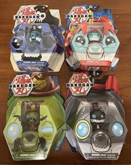 Lot of 4 Bakugan Cubbo Cosplay Pirate Dragonoid Magician Sheriff Spin Master