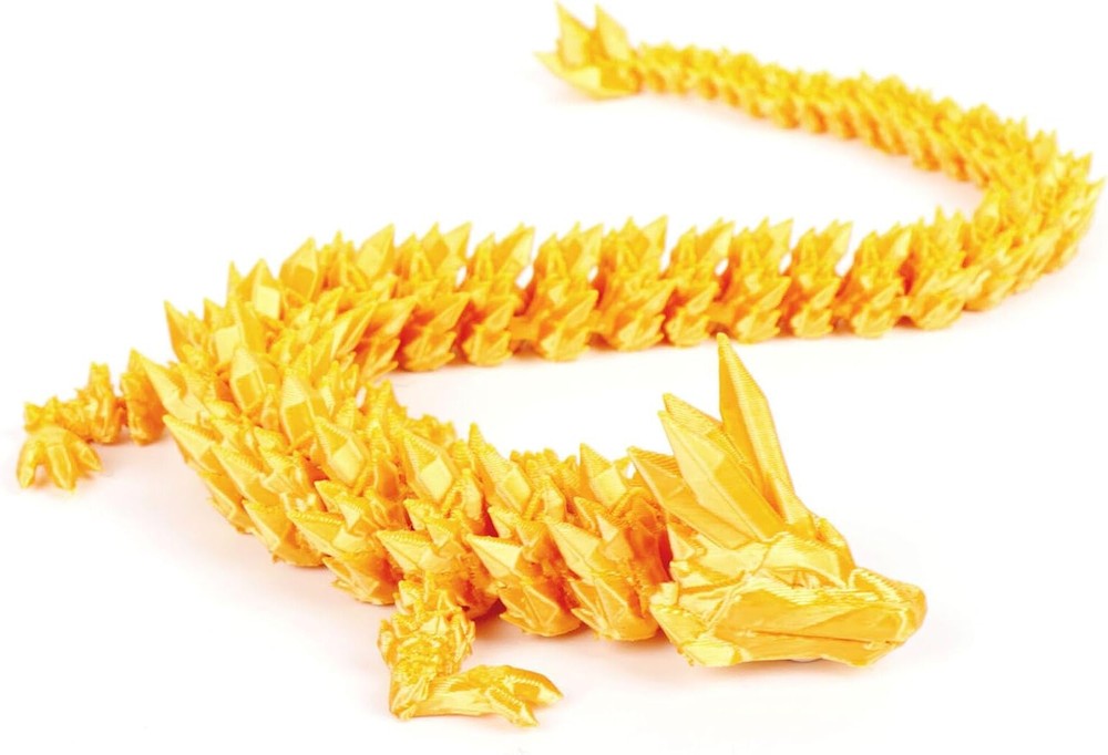 3D Printed Dragon Crystal Articulated Dragon Home/Office Desktop Decoration Toy