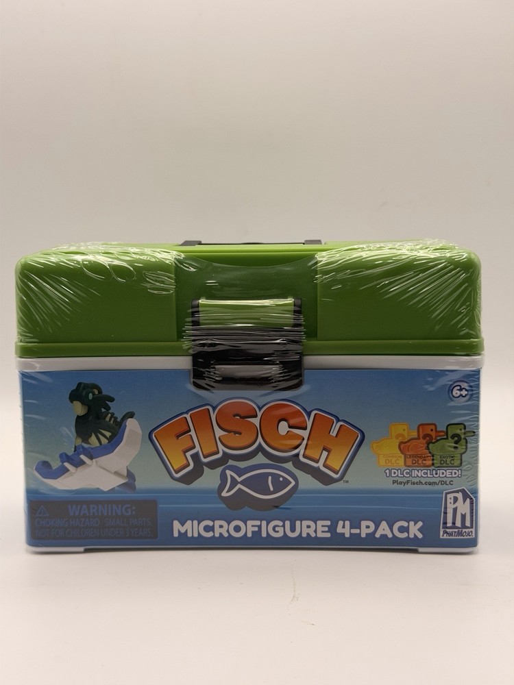 PhatMojo Fisch Collectible Micro Figure 4 Pack Green Tackle Box