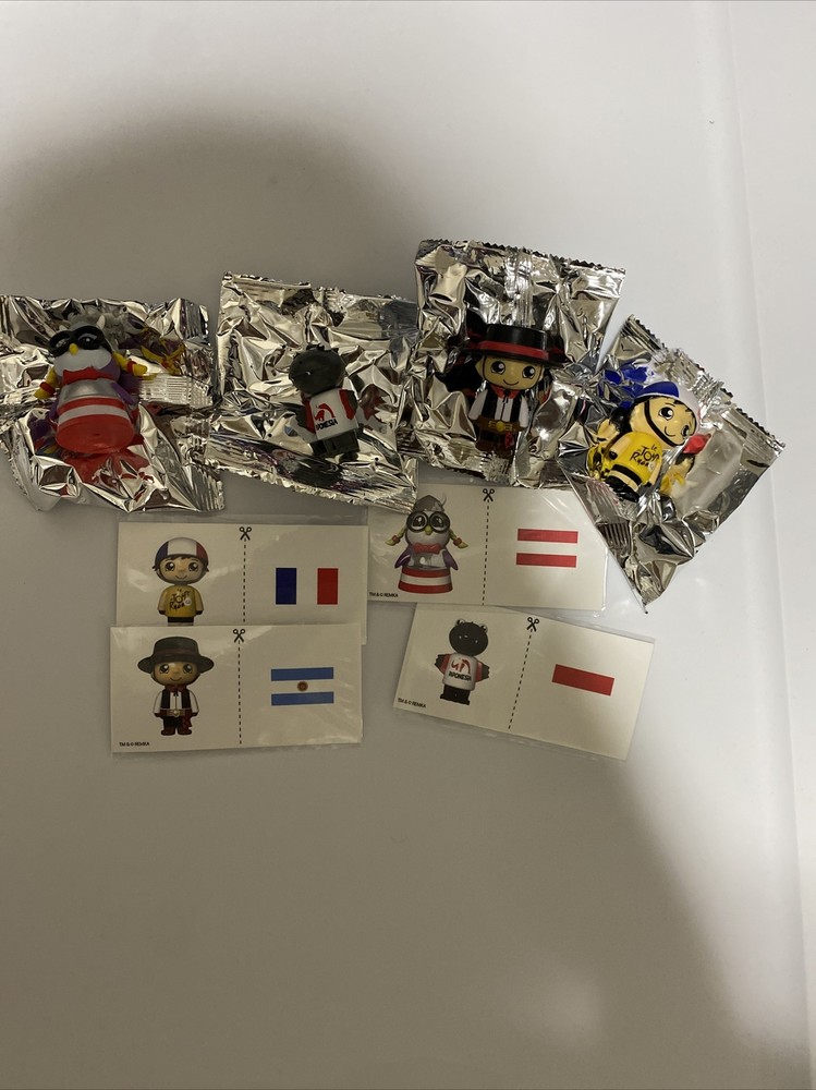 Lot of 4 Ryans World Tour Figure Austria Indonesia Argentina France