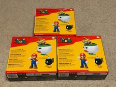 3PK. Super Mario Bowser Jr Clown Car Bob-Omb Bomb Jakks Pacific 2.5