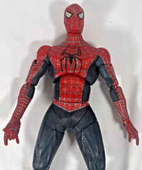 Marvel Spider‑Man 12″ Action Figure 2004 Red Black Fully Jointed Movie Toy VTG