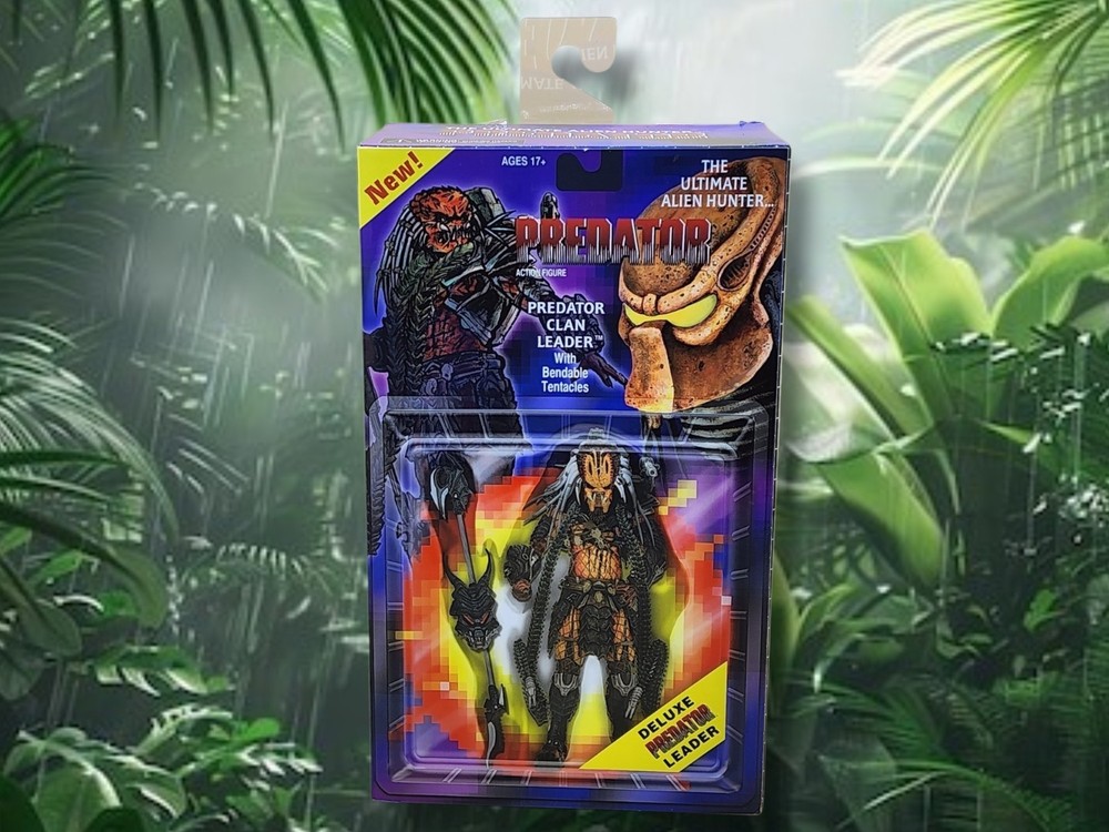 2016 NECA Predator Deluxe Clan Leader Kenner Retro Stylized 8.5″ Figure Sealed