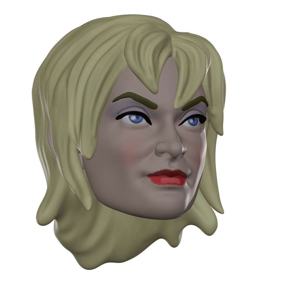 Balloon Lady Custom Action Figure Head 1:9 or 1:6 Mego