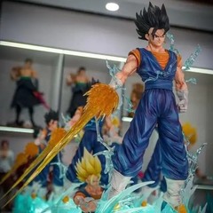 JT 38cm Dragon Ball Z Vegetto 3 Heads Replace Super Saiyan Figure Statue
