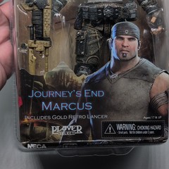 NECA Gears of War 3 Marcus Fenix Journey’s End Gold Retro Lancer Figure NEW