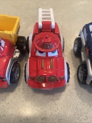 2000 Hasbro Tonka Chuck & Friends Fire Truck Lot 3 pcs Die-cast & Plastic Parts