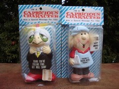Lot of (2) Capricious Characters (American Eagle & Newsboy) by Enesco Japan 1968