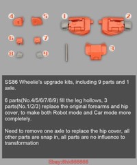 Replace Arm Skirt Armour Filler Upgrade Kit For SS86 Wheelie GO BETTER in stock