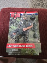 GI JOE, 2001 Army Ranger SAWS Gunner, NIB, AA, WITH HASBRO STANDARD QA CARD