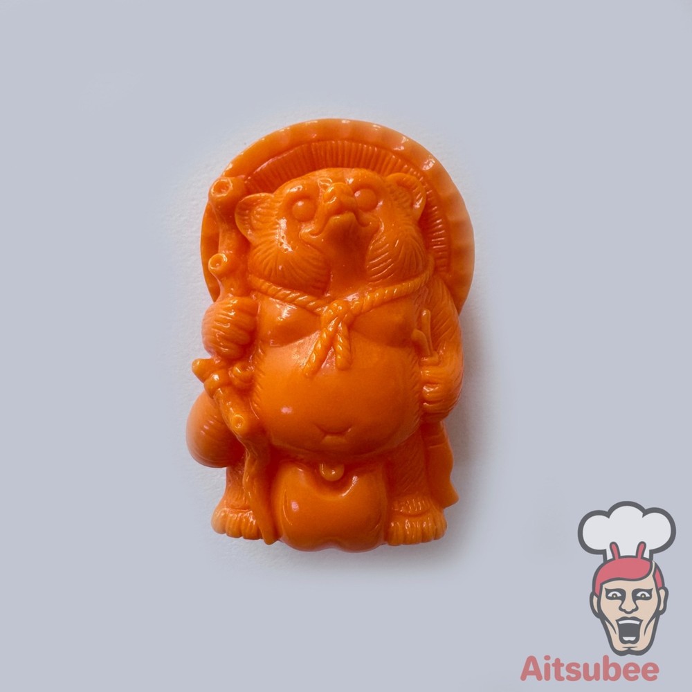REALXHEAD UNPAINTED ORANGE TANUKI FIGURE SOFUBI JAPAN RELEASE US SELLER REALHEAD