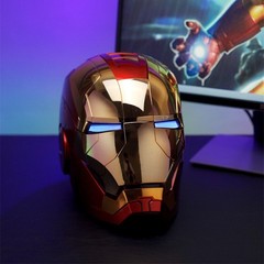 USA! AUTOKING 1:1 Iron Man MK5 Helmet Mask Wearable Voice-control Golden Helmet