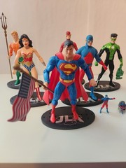 DC Direct JLA Action Figures Complete Set Of 5 Superhero Figures plus The Atom