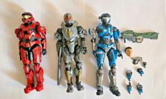 Halo Spartan Collection Red Spartan MK VII KAT VENATOR Noble Six Figure