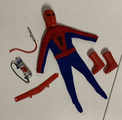 1966 IDEAL CAPTAIN ACTION Spider-Man Costume Set HIGH GRADE Spiderman 1967