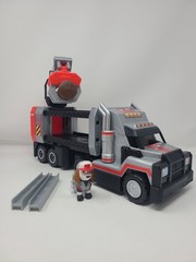 Rare Paw Patrol Big Truck Pups Al Deluxe Big Truck Set w/2 Beams And Log