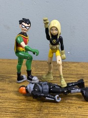 2003 Bandai DC Teen Titans Go Robin Terra Slade Action Figure Lot Loose 3.5”