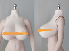 1/6 Female Suntan Huge Breast Kits Cover Model Fit 12” PH TBL Figure Body Doll