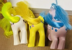 Vintage G1 MLP My Little Pony Pegasus 3 Lot-Sprinkles, Butterfly, Surprise TAF