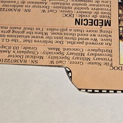 1984 Vintage G.I. JOE DOC French Canadian Bilingual English File Card Medic