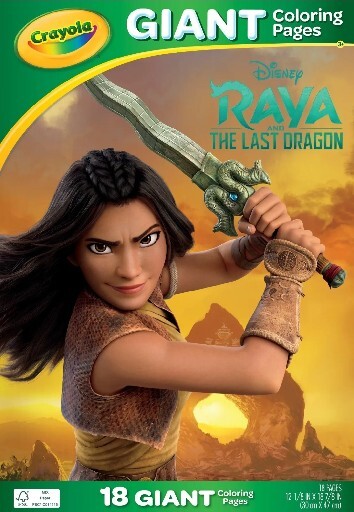 Crayola Giant Coloring Book, Featuring Raya and The Last Dragon, 18 Pages, Gift