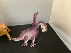 Lot Of Two Imperial Two Headed Dragons Purple & Orange