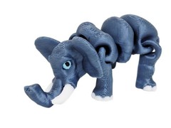 Fleximech Elephant Baby Mini Articulated 3D Printed 3″ Animal Desk Decor Figure