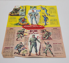 Vintage GI Joe Action Soldier Army Manual Catalog Advertising Fold Out Paper Lot
