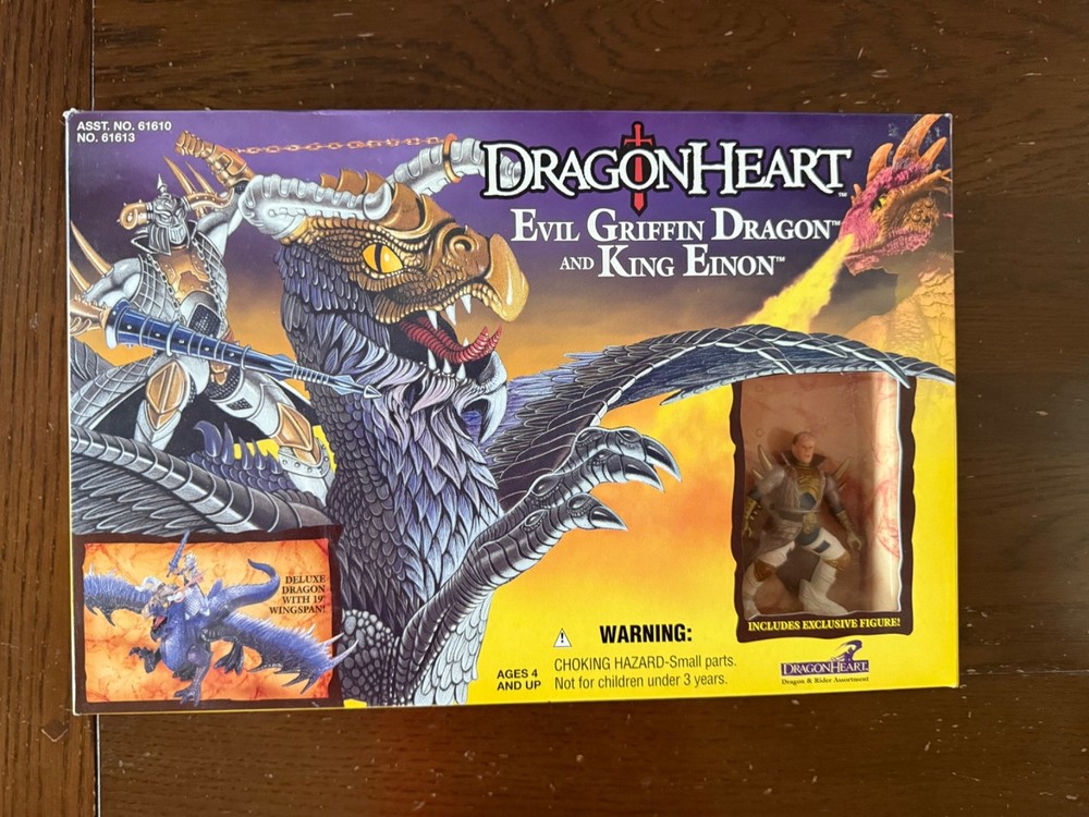 Kenner Vintage 1996 DRAGONHEART Evil Griffin Dragon and King Einon Set Sealed