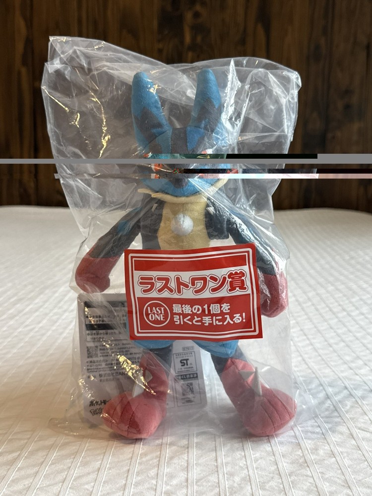 Pokemon Mega Lucario Plush toy Ichiban Kuji Mega Evolution Last One
