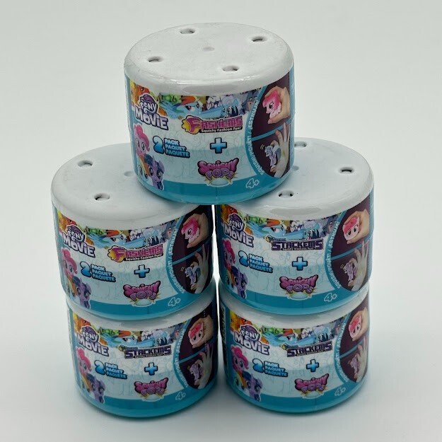 🌈My Little Pony Movie Fash’ems Squishy Pops 2 Pack Blind Capsule Lot Of 5 New🌈