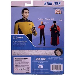 Star Trek Captain Picard Mego 8-Inch Action Figure Sci-Fi Series on card back