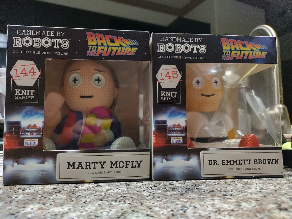 Back to the Future Marty Mcfly & Dr. Emmett Brown Handmade by Robots 144-145