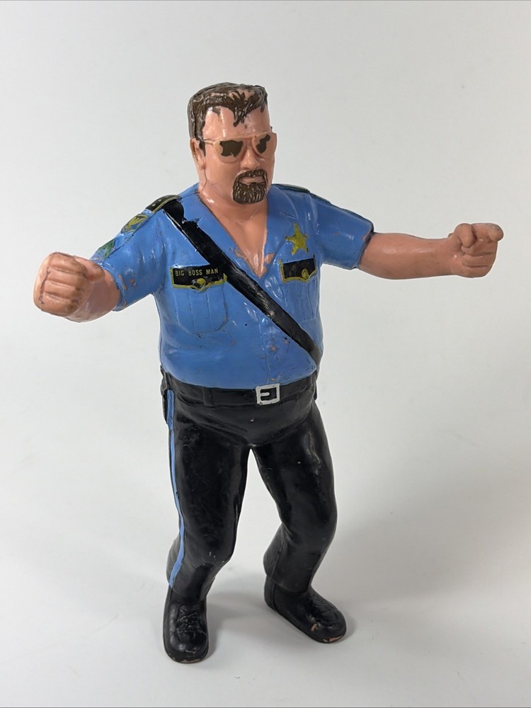 WWF LJN Superstars 1989 Big Bossman Black Card Wrestling Action Figure WWE