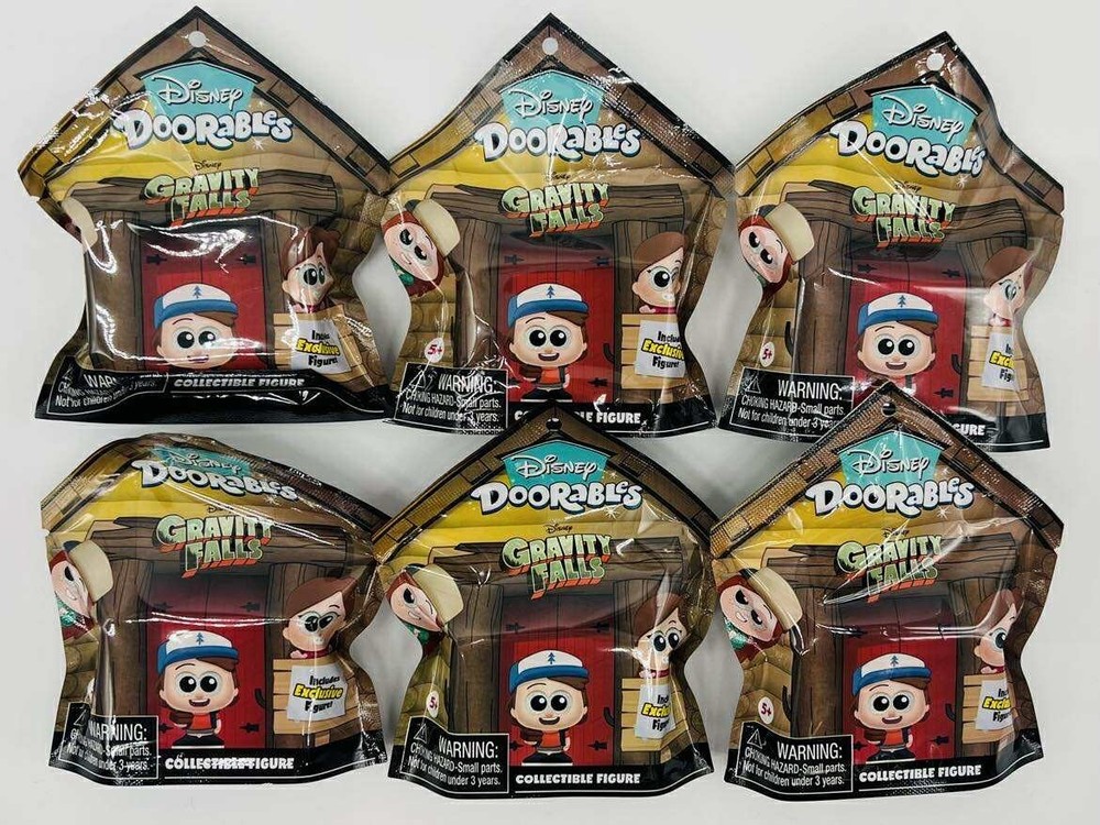 6x Gravity Falls Disney Doorables Bling Bags Sealed Out of Print Rare