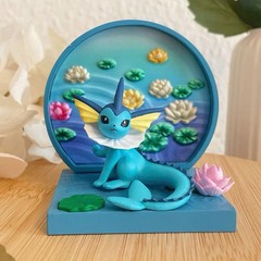 Vaporeon eevee Re-Ment Wanomado Japanese Window Pokemon Center Figure rement