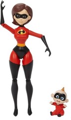 Authentic ‘The Incredibles’ Elastigirl & Jack-Jack Figurines – 6.6-in & 2.2-in