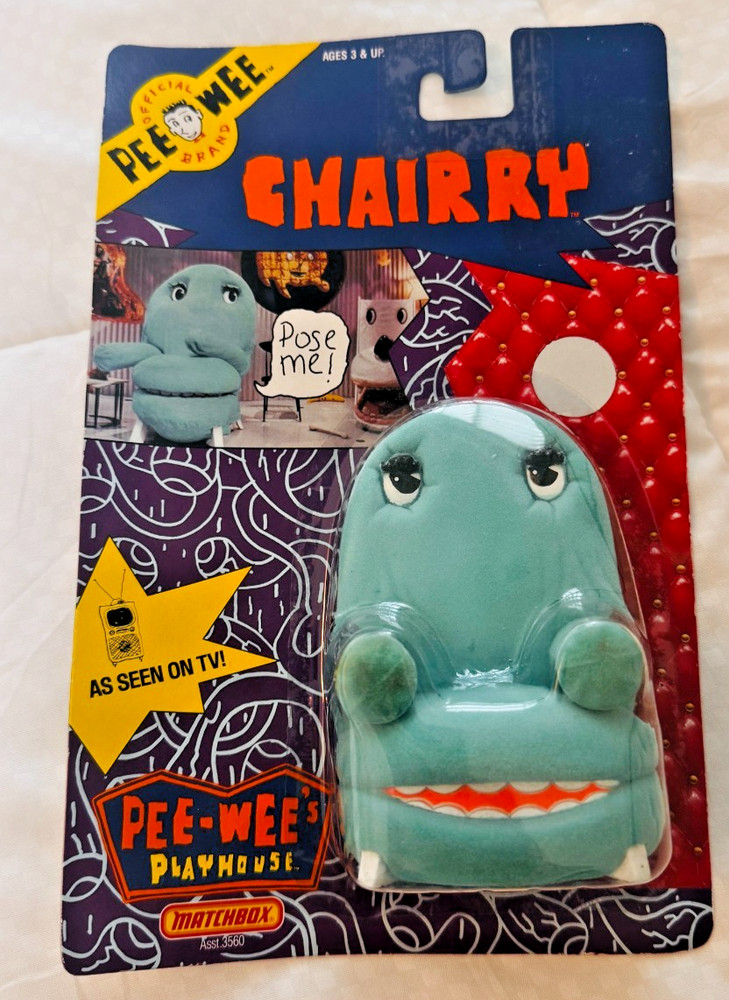 CHAIRRY Figure 1988 Pee-wee Herman Pee-Wee’s Playhouse MATCHBOX New in Box!
